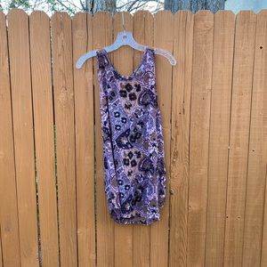 Silk printed sheer top